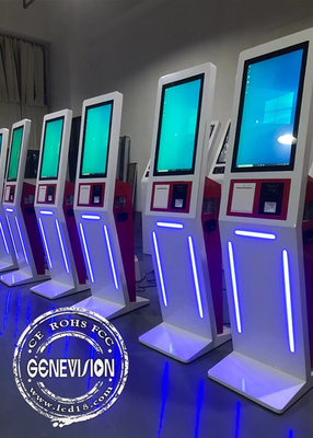 27 imprimante de scanner de Windows QR de kiosque d'écran tactile de service d'individu de décor de lumière menée par pouce