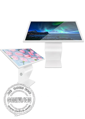 55 totem futé AIO de pouce K d'écran tactile du support de kiosque de Digital de support interactif blanc de plancher