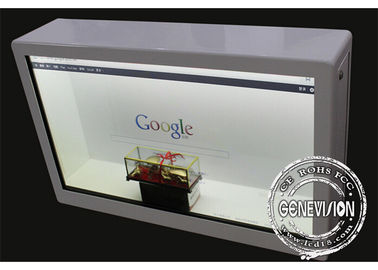 Équipement flexible transparent à télécommande de la publicité de boîte de présentation d'Android de 55 pouces