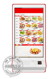 Libre service capacitif d'écran tactile payant à machine 32inch l'affichage futé ultra-mince d'affichage à cristaux liquides de Mur-bâti avec l'imprimante et le NFC