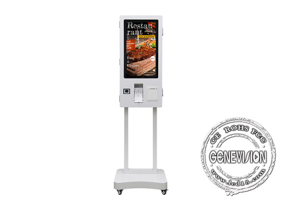 Écran de menu Android 24 pouces Tout en un Pos Machine de commande de nourriture Restaurant Kiosque de libre-service