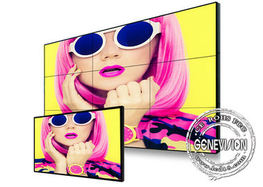 Guirlande de Matrix 55 de pouce moniteur visuel de mur d'affichage à cristaux liquides du mur visuel 450nits du Signage HDMI de Digital d'encadrement d'étroit ultra