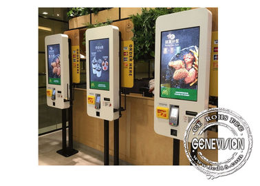 32 kiosque de paiement de machine d'ordre de service d'individu de Signage de Wifi Digital d'écran tactile de pouce 1080p pour les aliments de préparation rapide etc.