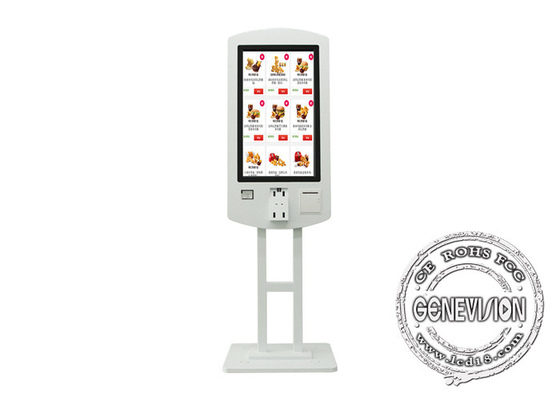 Terminal de paiement à écran tactile double face de 32 pouces pour kiosque de commande en libre-service de restaurant