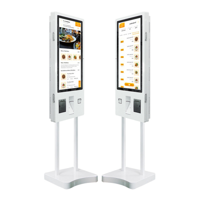 32 pouces commandes en libre-service paiement écran tactile kiosque Imprimante QR Code Scanner pour le supermarché / restaurant