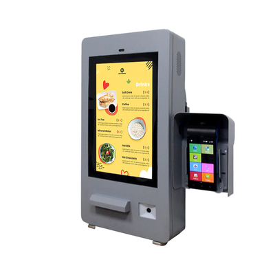 32 pouces haute luminosité IP65 imperméable à l'eau Outdoor Self Ordering Kiosque de paiement Avec imprimante QR Code Scanner
