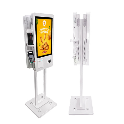 Double écran de WiFi 24 kiosques de paiement de service d'individu de pouce, kiosque de commande d'individu d'écran tactile