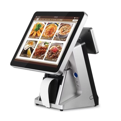 Système de position d'écran de Windows du supermarché 15,6 » double avec l'imprimante Scanner