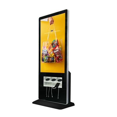 PC tout de 55 pouces dans le kiosque d'écran d'One Touch avec la station de charge sans fil de téléphone portable intelligent de téléphone portable