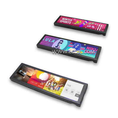 Affichage de l'écran de publicité de la barre d'étirement Moniteur de télécommande Android WIFI Affichage sur étagère