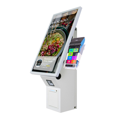 21.5 15,6 pouces Blanc Automatique sans espèces Restaurant Self Service Kiosque Monture murale