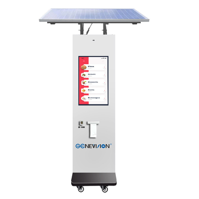 Kiosque de commande en extérieur de 27 pouces avec système d'alimentation solaire
