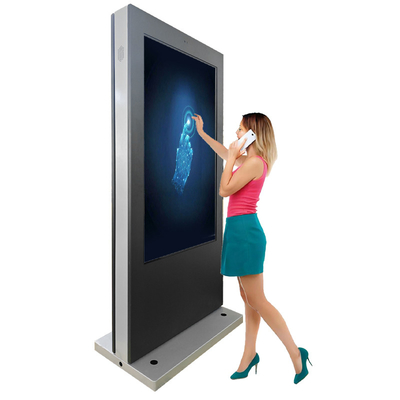 Écran tactile vertical extérieur de 55 pouces Kiosque Écran publicitaire numérique pour la ville intelligente