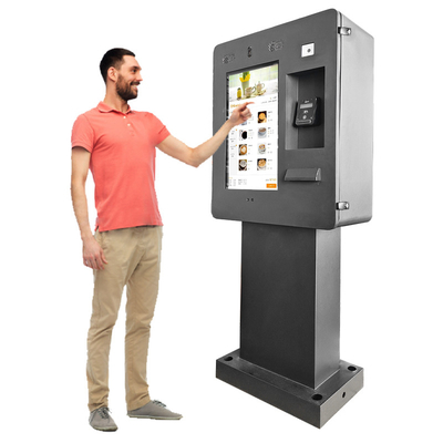 21.5 pouces de paiement en extérieur en libre-service tout en un kiosque imprimante kiosque avec caméra pour le lavage de voiture