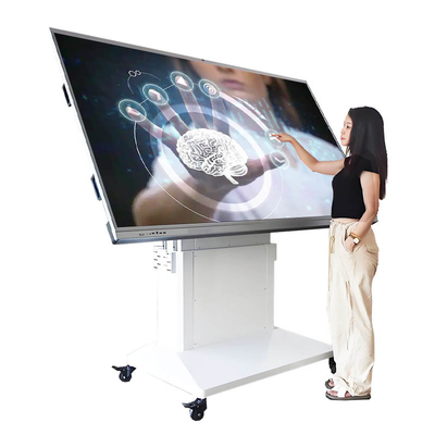 Tableau blanc électronique de levage 65-101 pouces Touch 4K Référence d'enseignement Réunion Smart Touch Tableau blanc numérique