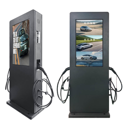 43 pouces 22 kW double chargeur de voiture électrique EV signalisation numérique extérieure avec OCPP 1.6 ou 2.0