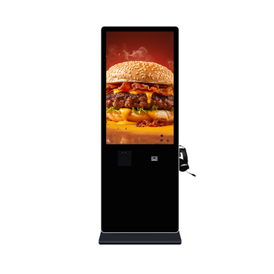 43-inch Floor Standing Nano Film Touch Display Hospital Self-Service Queue Machine with Ear Phone Popular Signage