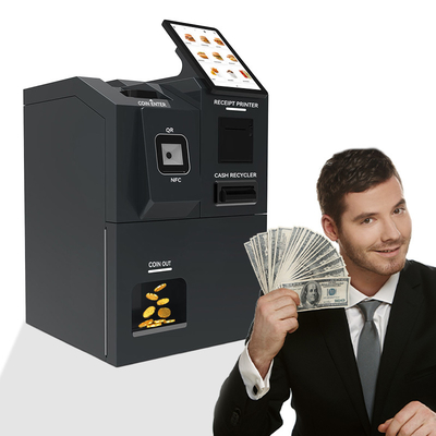 21.5 pouces écran tactile Self Service Machine de change de pièces Avec code QR et paiement NFC