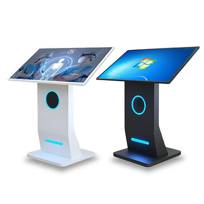21.5 to 55 inch Led light Decoration Floor Standing Touch Screen Kiosk For Query Or Speech