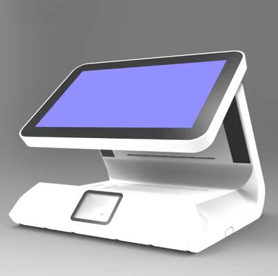 Android Desktop Écran de caisse à double écran avec imprimante et scanner de 80 mm 11.6 pouces + 11.6 pouces 2GB + 32GB Systèmes POS Terminal de machine