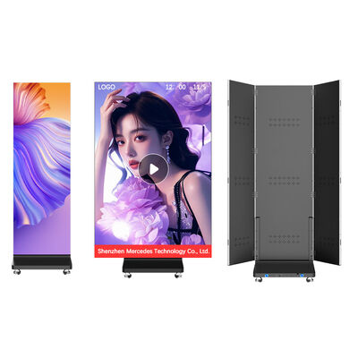 Écran d'affichage mobile LED P2.5 P1.86 P1.53 P1.25 recto-verso triple-pli