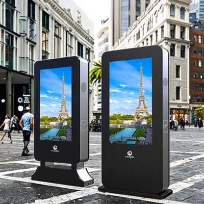 Écran tactile de signalisation numérique étanche à l'eau extérieure de 55 pouces, téléviseur 4K, lecteur publicitaire LCD, kiosque