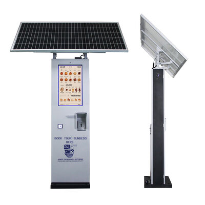 Écran tactile extérieur étanche à 27 pouces, alimenté par l'énergie solaire, terminal de libre-service.