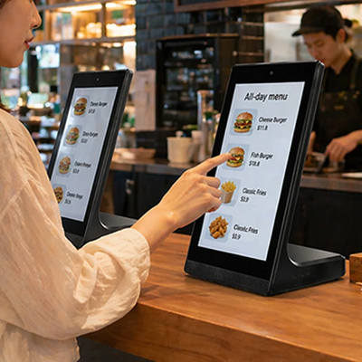 10.1 inch Digital Signage with Capacitive 10-Point Touch and L Shape Design for Interactive Advertising Display