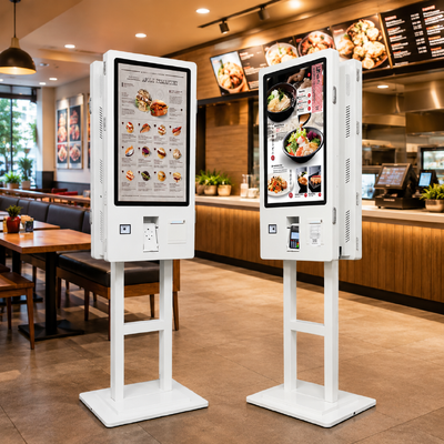Kiosque d'écran tactile 32 pouces à double face avec imprimante thermique