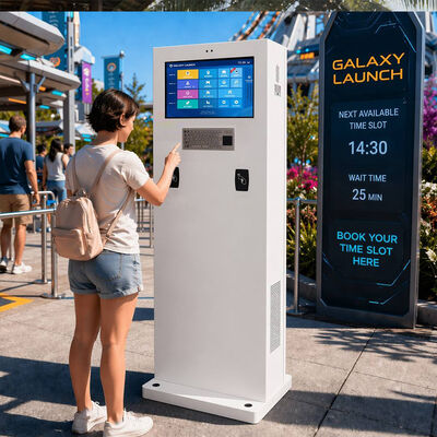 Kiosque d'écran tactile extérieur de 24 pouces en acier inoxydable 316 avec lecteur de carte RFID et clavier