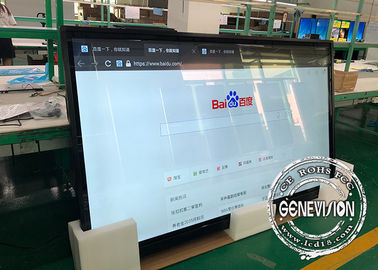 Grand écran de visualisation superbe d'affichage à cristaux liquides de bâti de mur de 100 pouces avec HDMI dedans et écran tactile de port USB