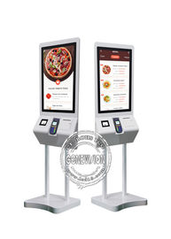 Kiosque de service d'individu de Mcdonald écran tactile d'Android de 27 pouces avec l'imprimante Scanner de machine de position