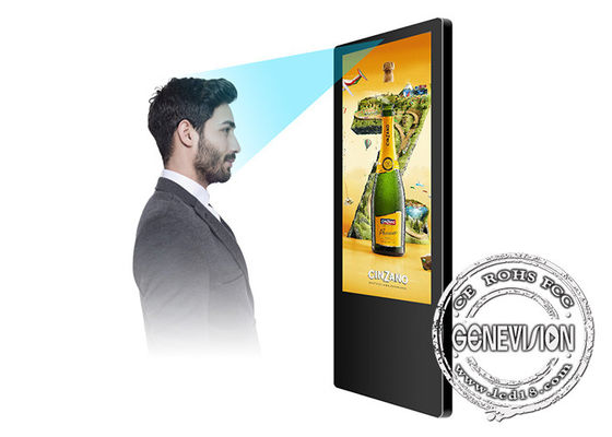 Écran ultra mince de la publicité d'ascenseur d'Android avec la reconnaissance des visages