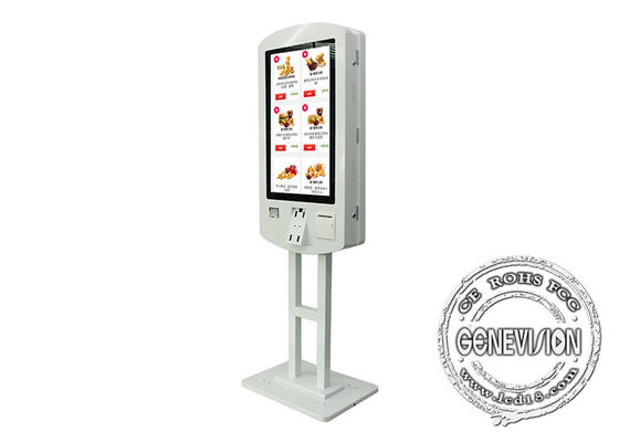 kiosque de commande de service d'individu dégrossi par double de 32in AIO avec l'écran tactile capacitif