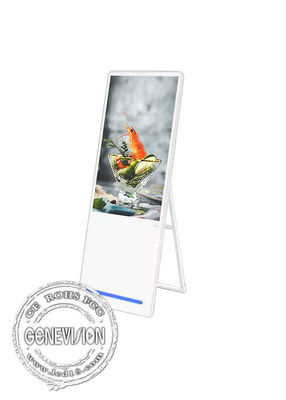 Plancher de 43 pouces tenant les panneaux portatifs pliables de menu de Signage d'affichage à cristaux liquides Digital