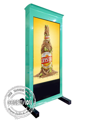 65in IP65 aucun kiosque extérieur de la publicité d'affichage à cristaux liquides de contact avec WiFi