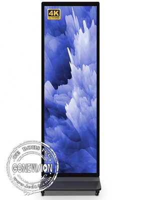 Kiosque mobile d'intérieur de position de plancher d'écran tactile de l'affichage à cristaux liquides 4K